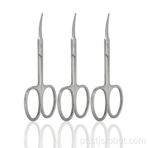 O corte feito sob encomenda da sobrancelha da segurança scissors tesouras curvadas de aço inoxidável da beleza